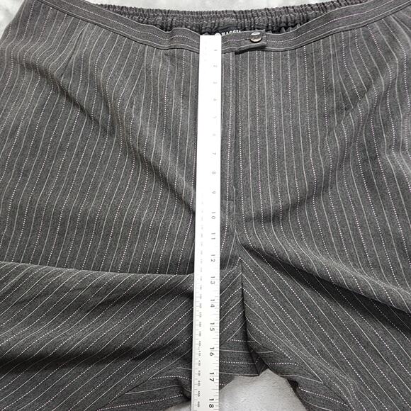 Maggie Barnes Pants Womens 30W Gray White Striped High Rise Tapered Stretch - Picture 7 of 10